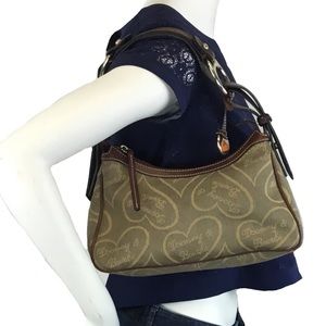 DOONEY & BOURKE classic heart fabric leather bag